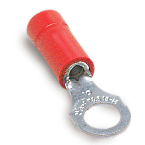 ABB Thomas & Betts RA Series Insulated Ring Terminals 22 - 16 AWG 1/4 in Red