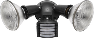 RAB Lighting Luminator® Series Twin-head Floodlights with Motion Sensor 300 W PAR38