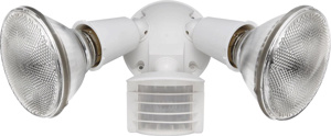 RAB Lighting Luminator® Series Twin-head Floodlights with Motion Sensor 300 W PAR38