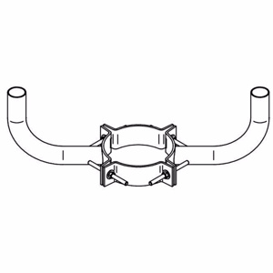 HLI Solutions TCB Series Wood Pole Clamp Brackets with Two Tenon Two Arms at 90 Degrees