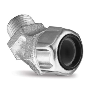 ABB Thomas & Betts 2200 Series Liquidtight Strain Relief 45 Degree Cord Connectors 1 in Steel 0.625 - 0.750 in