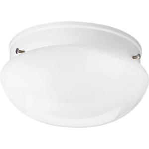 Progress Lighting Fitter Series Surface Round Light Fixtures Incandescent White Frosted Glass