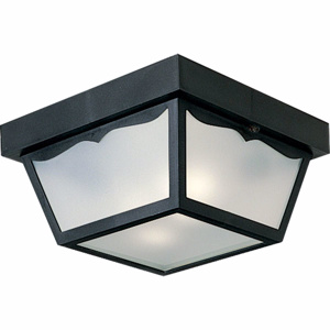 Progress Lighting Outdoor Ceiling Lights White Acrylic 60 W Medium Black