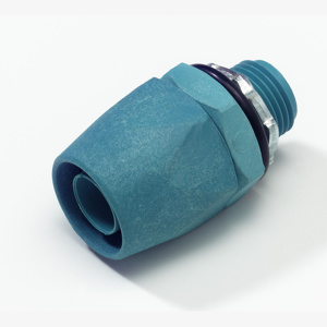 ABB Thomas & Betts 6300 Series Straight Nonmetallic Liquidtight Connectors Non-insulated 1/2 in Compression x Threaded Thermoplastic