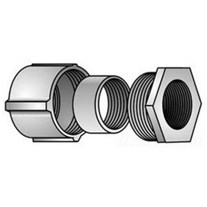Appleton Emerson Rigid / IMC Threaded 3-piece Couplings 1 in Malleable Iron Concrete-tight