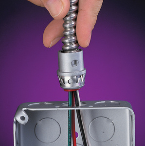 Arlington ST Snap2It Series Flexible Push-in Duplex Connectors Straight 3/8 in Squeeze