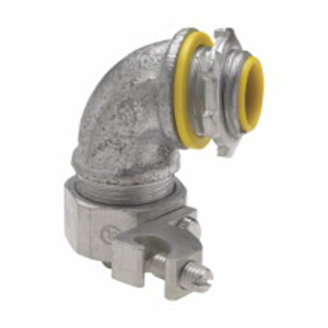 Eaton Crouse-Hinds LT-G Liquidator™ Series 90 Degree Liquidtight Connectors Insulated 3/4 in Compression x Threaded Malleable Iron
