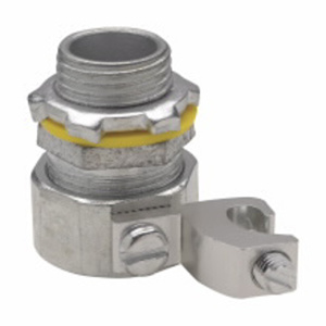 Eaton Crouse-Hinds LT-G Liquidator™ Series Straight Liquidtight Grounding Connectors Non-insulated 1/2 in Compression x Threaded Malleable Iron
