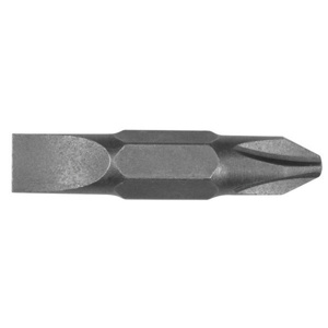 Klein Tools 32 Double-ended Screwdriver Insert Bits Hexagonal Phillips/Slotted #2 Phillips & 1/4'' (6 mm) Slotted NO 2/1/4 in 0.25 in S2 Tool Steel