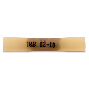 ABB Thomas & Betts Heat Shrink Insulated Butt Connectors 12 - 10 AWG Polyolefin (PO) Yellow