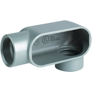 Hubbell-Killark Electric Duraloy 7 Series Type LL Conduit Bodies Form 7 Malleable Iron 1/2 in Type LL