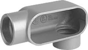 Hubbell-Killark Electric Duraloy 7 Series Type LL Conduit Bodies Form 7 Malleable Iron 4 in Type LL
