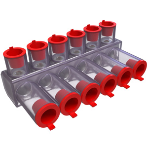 nVent Utilco Pedestal and Handhole Multi-tap Connectors 10 AWG - 350 kcmil 6 Port