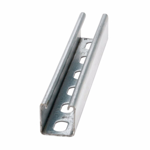 Eaton B-Line B22SH Series Short Slotted Strut Channels 1-5/8 in x 1-5/8 in Single, Slotted Hot-dip Galvanized