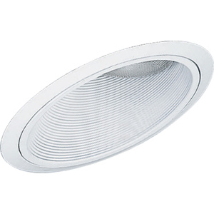Progress Lighting Recessed Trim Series 6 in Slope Ceiling Baffle Trims Incandescent Baffle - White 6 in
