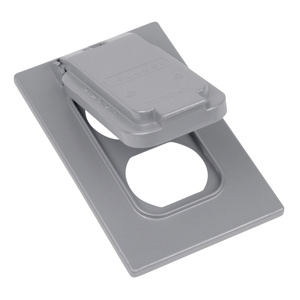 ABB Thomas & Betts Dry-Tite® CCD Series Weatherproof Outlet Box Covers Aluminum Die Cast 1 Gang White