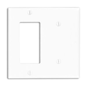 Leviton Standard Blank Decorator Wallplates 2 Gang White Nylon Strap