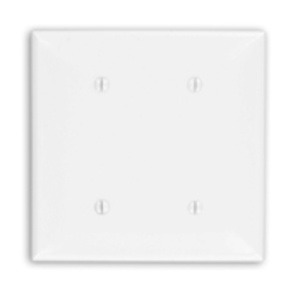 Leviton Standard Blank Wallplates 2 Gang White Nylon Strap