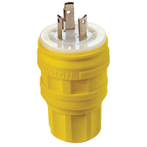 Leviton Wetguard® Locking Plugs 30 A 125 V 2P3W L5-30P Uninsulated Wetguard® Wet Location