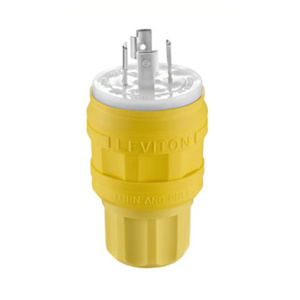 Leviton Wetguard® Locking Plugs 30 A 600 V 3P4W L17-30P Uninsulated Wetguard® Wet Location
