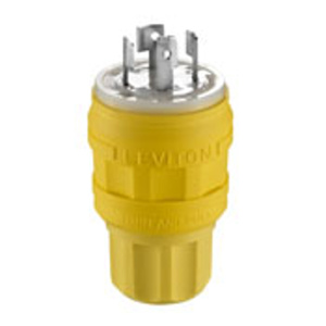 Leviton Wetguard® Locking Plugs 20 A 120/208 V 4P4W Non-NEMA Uninsulated Wetguard® Wet Location