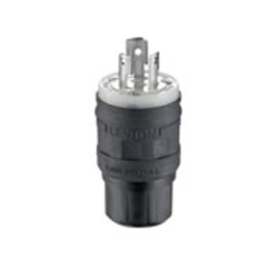 Leviton Wetguard® Locking Plugs 15 A 277 V 2P3W L7-15P Uninsulated Wetguard® Watertight