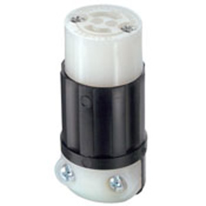 Leviton Black & White® Locking Connectors 15 A 125/250 V 3P3W ML-3R Non-Insulated Black & White® Dry Location