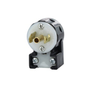 Leviton Black & White® Midget Locking Plugs 15 A 125 V 2P3W ML-1P Non-Insulated Black & White® Dry Location