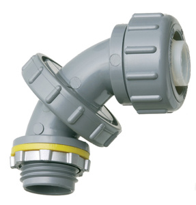 Arlington NMLT Zero to 90™ Series 90 Degree Nonmetallic <em class="search-results-highlight">Liquidtight</em> Connectors Non-insulated 1/2 in Compression x Threaded Plastic (UV-resistant)