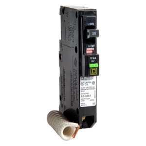 Square D QO™ Branch Feeder AFCI Molded Case Plug-in Circuit Breakers 20 A 120/240 VAC 10 kAIC 1 Pole 1 Phase