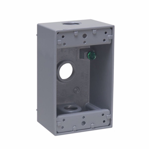 Raco/Bell Weatherproof Single Gang Outlet Boxes Metallic Aluminum Die Cast 1 Gang