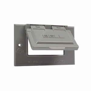 Raco/Bell Rayntite® 5101 Series Weatherproof Outlet Box Covers Aluminum Die Cast 1 Gang Gray