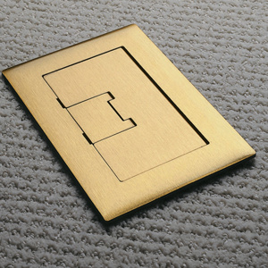 ABB Thomas & Betts E9761 Series Cover and Carpet Plates Single Door Metallic 7.13 in