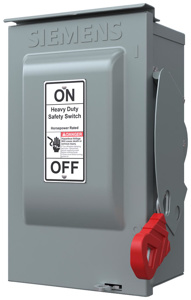 Siemens Heavy Duty Non-fused <em class="search-results-highlight">Disconnects</em> 30 A NEMA 3R 600 VAC