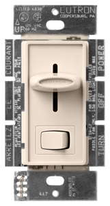 Lutron Skylark® Dual Fan / Light Controls Rocker/Slide 1.5 A Light Almond