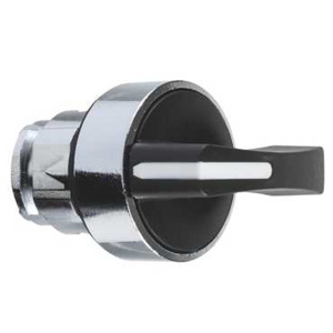 Square D Harmony® ZB4 22 mm Selector Switch Heads Selector Switch 3 Position IEC 22mm Metal Black