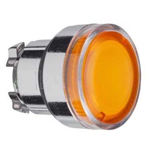 Square D Harmony™ ZB4BW Flush Push Button Heads 22 mm IEC Illuminated Aluminum Zinc Alloy Orange