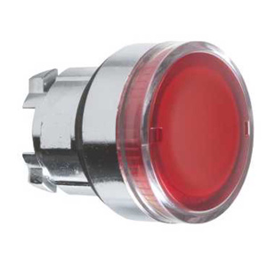 Square D Harmony™ ZB4BW Flush Push Button Heads 22 mm IEC Illuminated Aluminum Zinc Alloy Red
