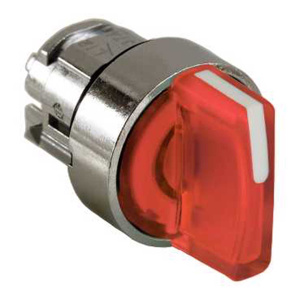 Square D Harmony® ZB4 22 mm Selector Switch Heads Selector Switch 3 Position IEC 22mm Metal Red
