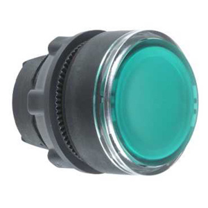 Schneider Electric Harmony™ ZB5AA Flush Push Button Heads 22 mm Illuminated Plastic [None] Green