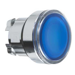 Square D Harmony™ ZB4BW Flush Push Button Heads 22 mm IEC Illuminated Aluminum Zinc Alloy Blue