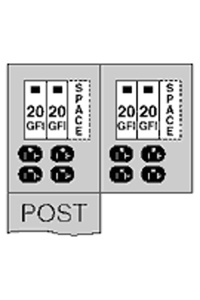 ABB Midwest Electric Unmetered RV Earth Burial Pedestals