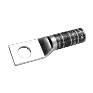 Burndy YAZ Series Long Barrel Compression Lugs 1/2 in 1 Hole Purple 4/0 Cu