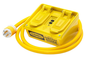 Hubbell Wiring Circuit Guard® GFP15M Series Quad GFCIs 15 A 5-15R Yellow Watertight