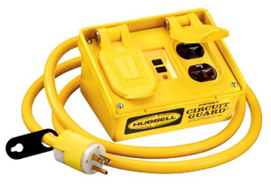 Hubbell Wiring Circuit Guard® GFP20M Series Quad GFCI 20 A 5-20R Yellow Watertight