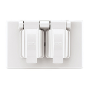 Eaton Wiring Devices Weatherproof Outlet Box Covers Duplex Receptacle 1 Gang White