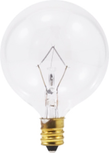 Sylvania G16-1/2 Incandescent Lamps 120 V 25 W 180 lm 2850 K Candelabra (E12)