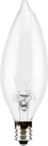 Sylvania Décor Bent Tip Ecologic® Series Incandescent Decorative Candle Lamps B10 15 W Candelabra (E12)