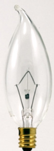 Sylvania Décor Bent Tip Ecologic® Series Incandescent Decorative Candle Lamps B10 25 W Candelabra (E12)
