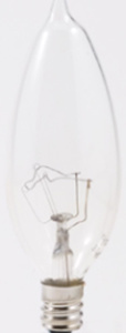 Sylvania Décor Double Life Bent Tip Ecologic® Series Incandescent Decorative Candle Lamps B10 25 W Candelabra (E12)